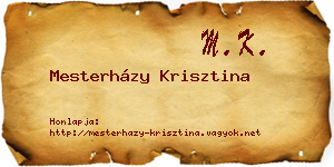 Mesterházy Krisztina névjegykártya