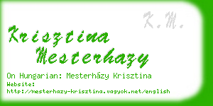 krisztina mesterhazy business card